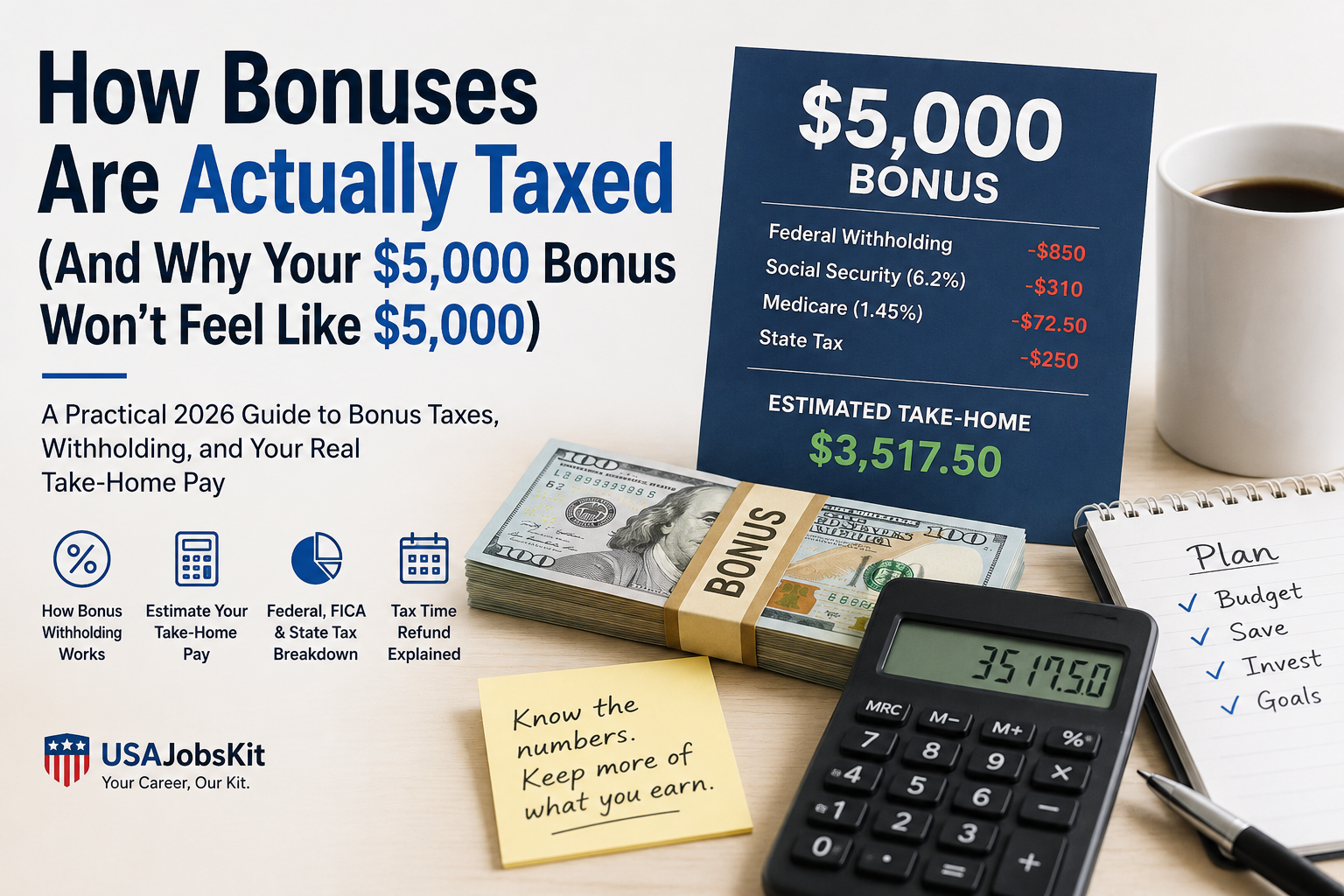 How Bonuses Are Actually Taxed (And Why Your $5,000 Bonus Won't Feel Like $5,000)